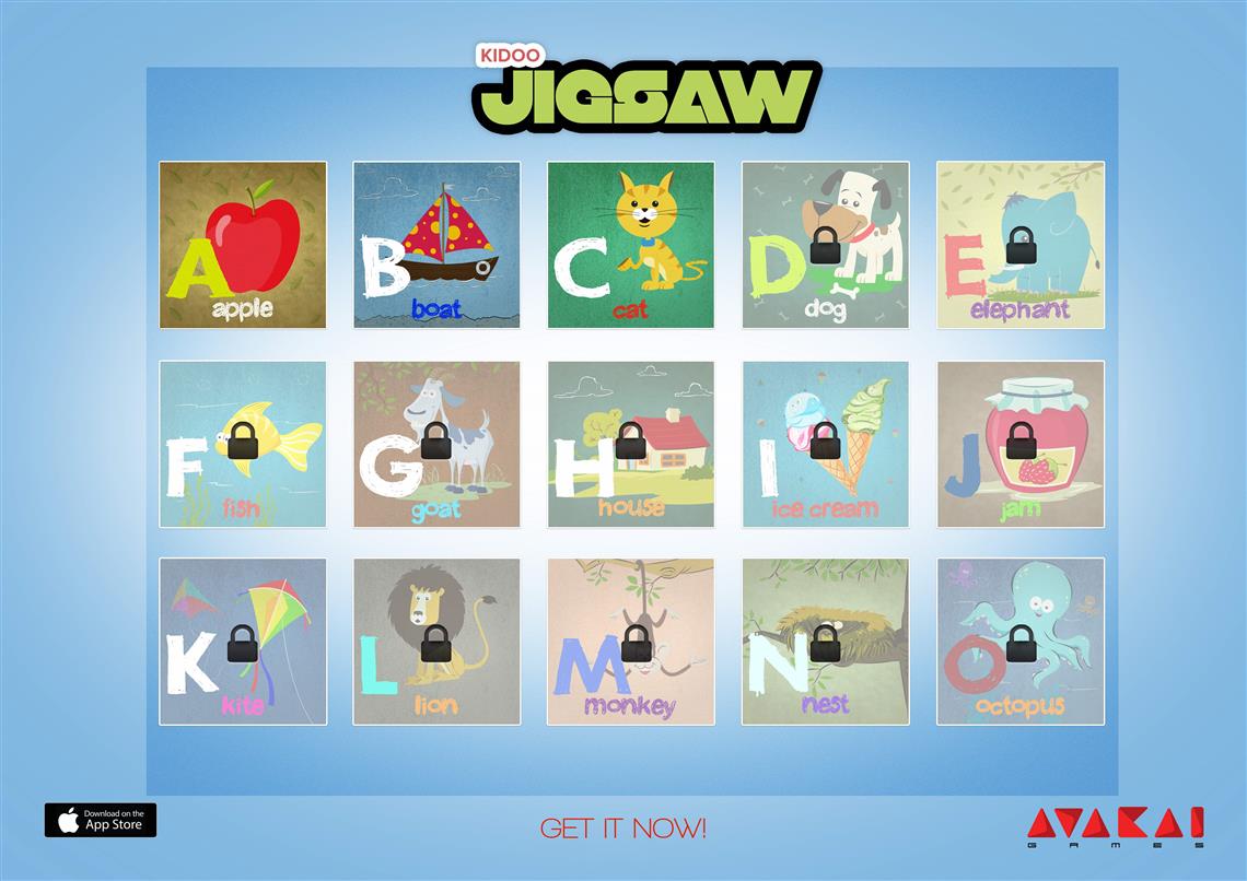 Kidoo Jigsaw, game levels, avakai games